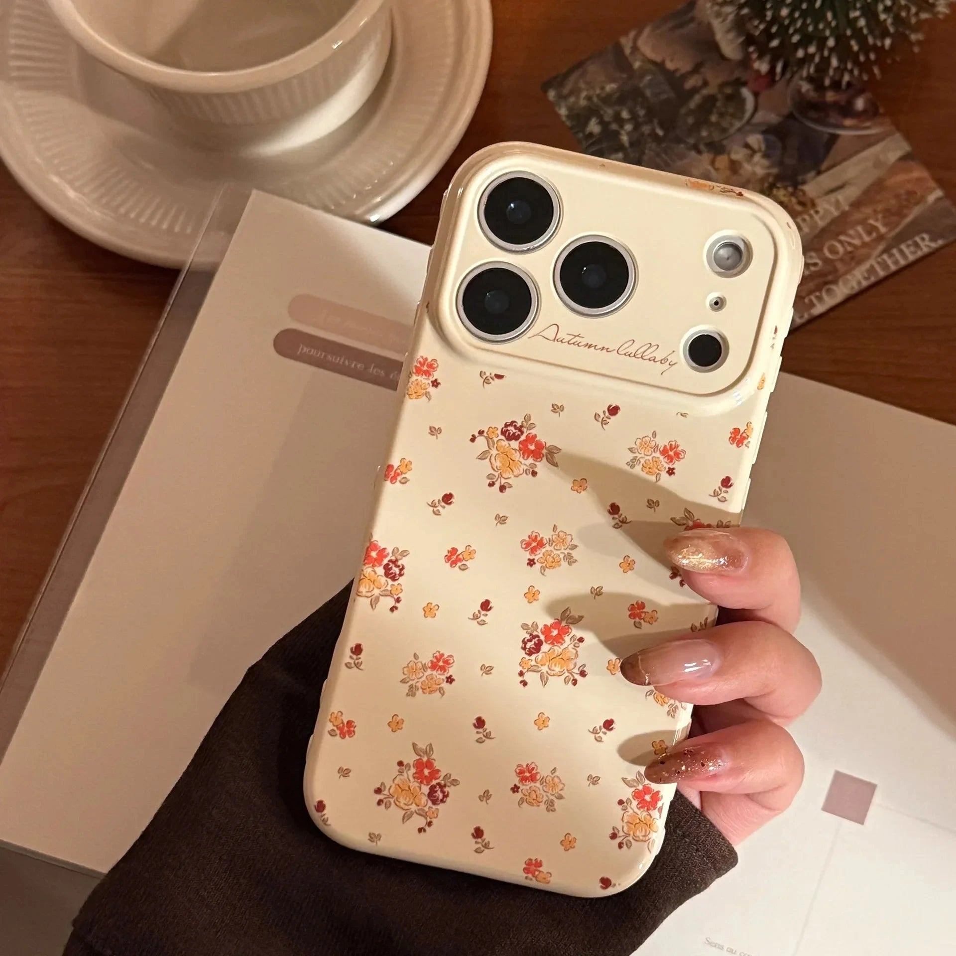 For iPhone case - Korean Full Screen Flowers Pattern Soft Phone Case For iPhone PhoneShells   Phonecase  TRUST 365 Media