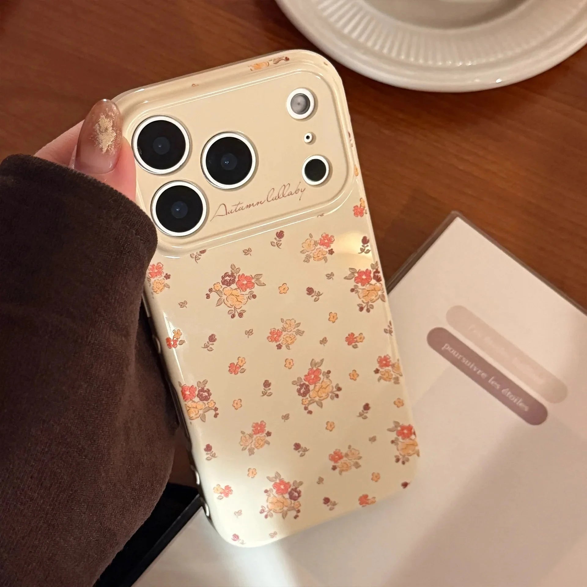 For iPhone case - Korean Full Screen Flowers Pattern Soft Phone Case For iPhone PhoneShells   Phonecase  TRUST 365 Media