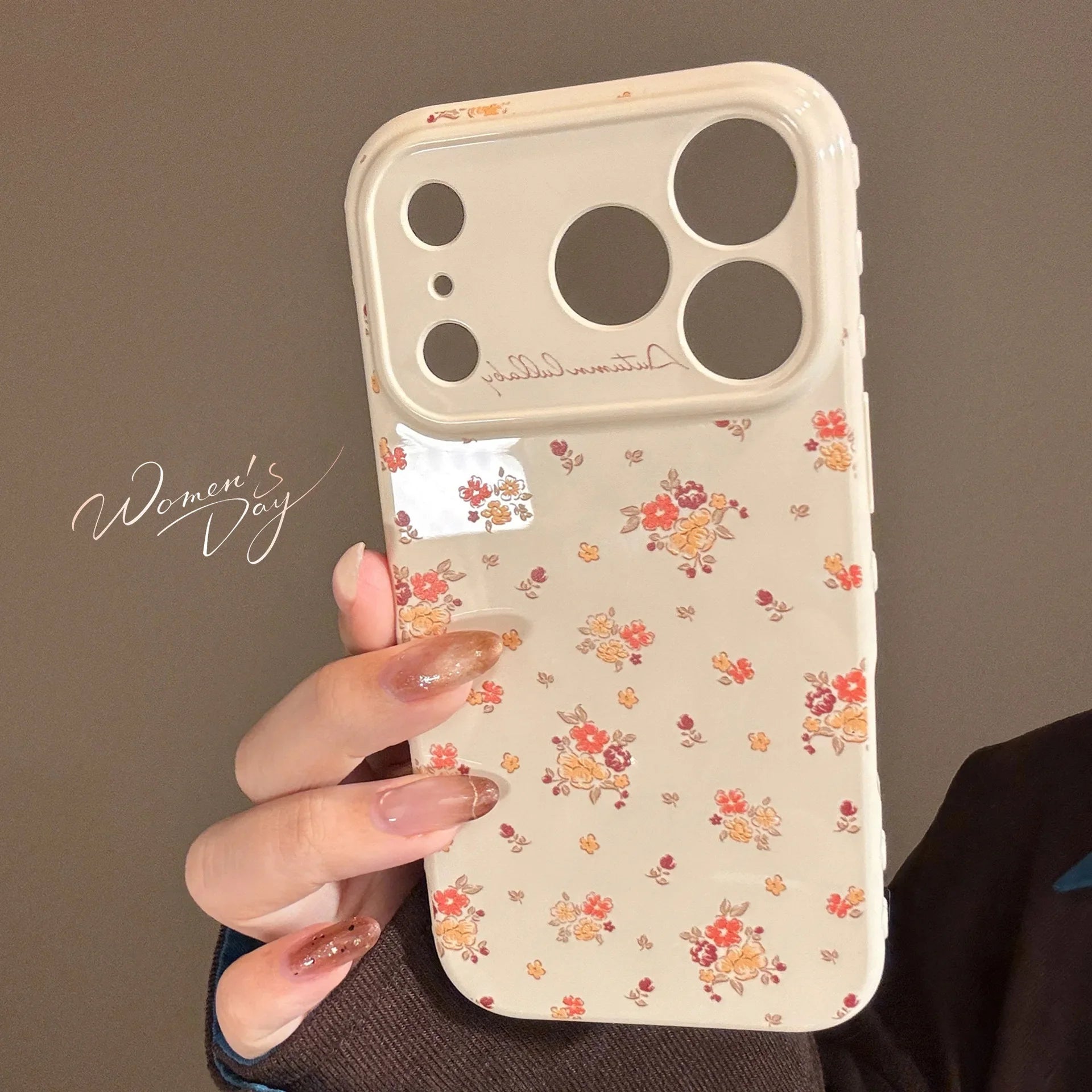 For iPhone case - Korean Full Screen Flowers Pattern Soft Phone Case For iPhone PhoneShells   Phonecase  TRUST 365 Media