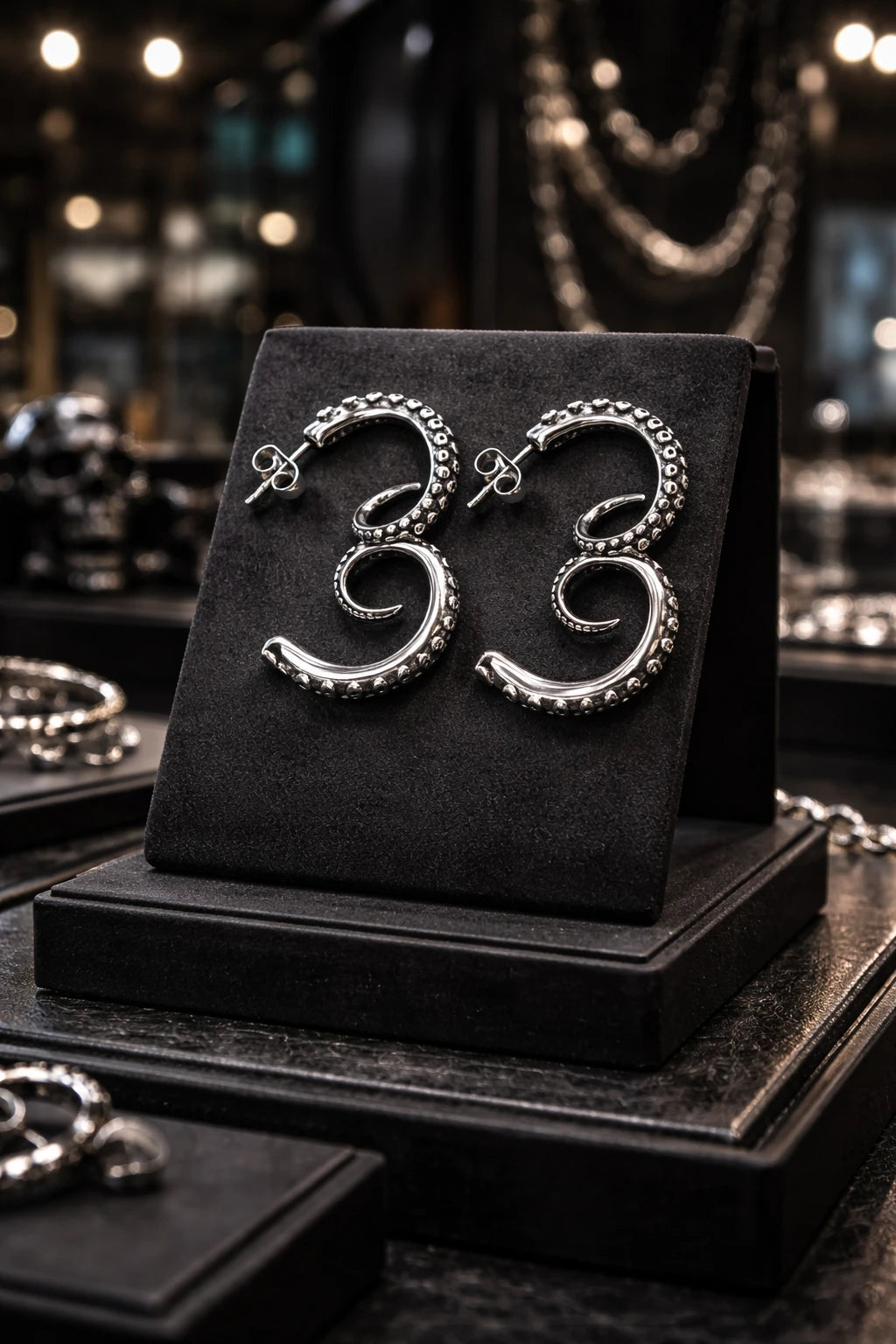 Gothic Earrings – Boho Punk Cuttlefish Design Trust Media 365   Jewlery  TRUST 365 Media