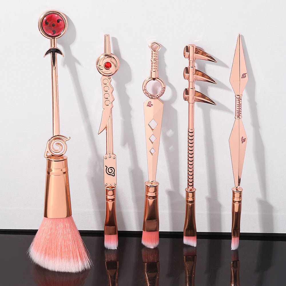 10pcs Anime Makeup Brushes Set Cosmetic Powder Eyeshadow Eyebrow Lip Make Up Tools For Sharingan Akatsukic  Fans Brush Maquiagem