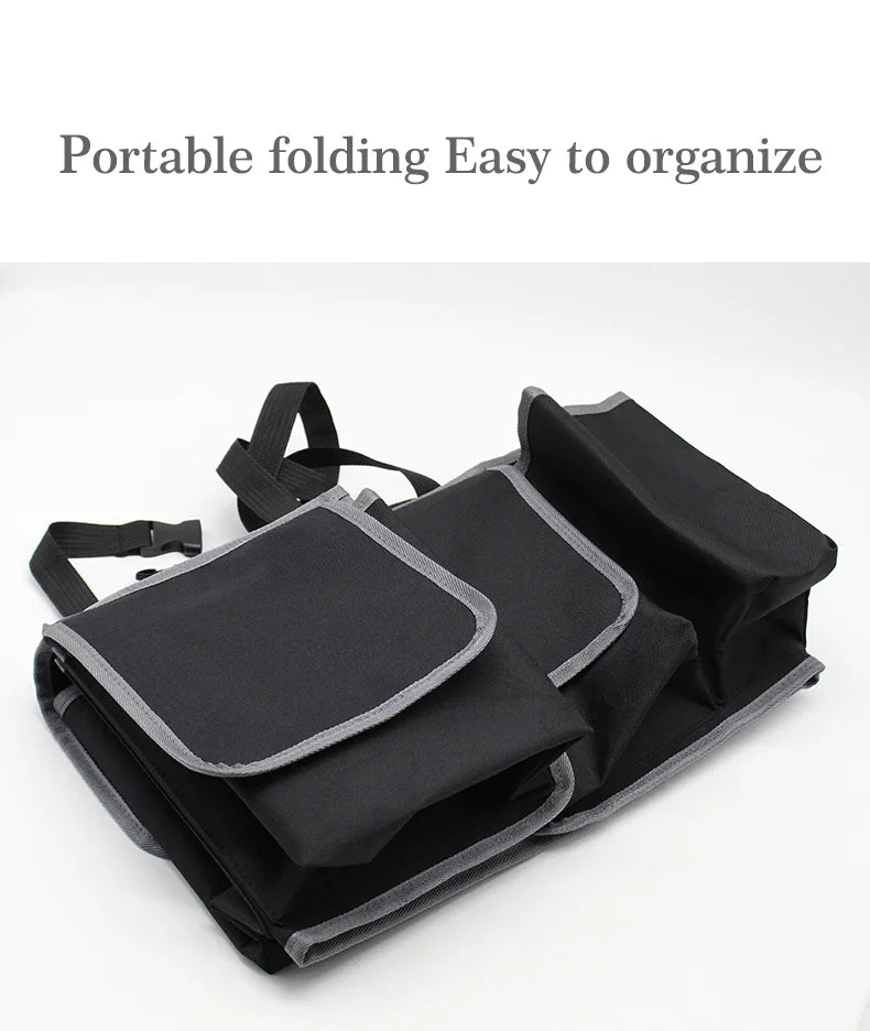 Adjustable Car Trunk Organizer Backseat Storage Bag High Capacity Multi-use Oxford Car Seat Back Organizers Automobile Interior