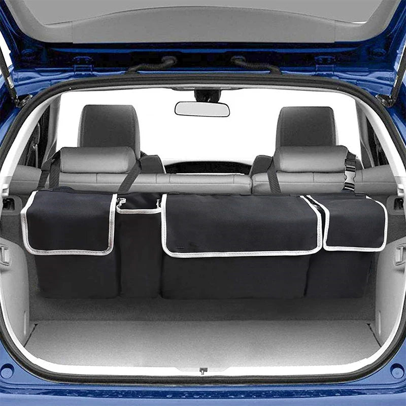 Adjustable Car Trunk Organizer Backseat Storage Bag High Capacity Multi-use Oxford Car Seat Back Organizers Automobile Interior