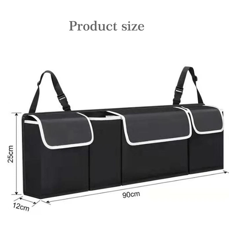 Adjustable Car Trunk Organizer Backseat Storage Bag High Capacity Multi-use Oxford Car Seat Back Organizers Automobile Interior