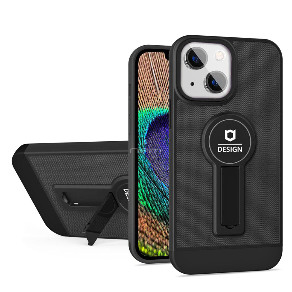 For iPhone 14 6.1" Magnetic Kickstand Case - Black