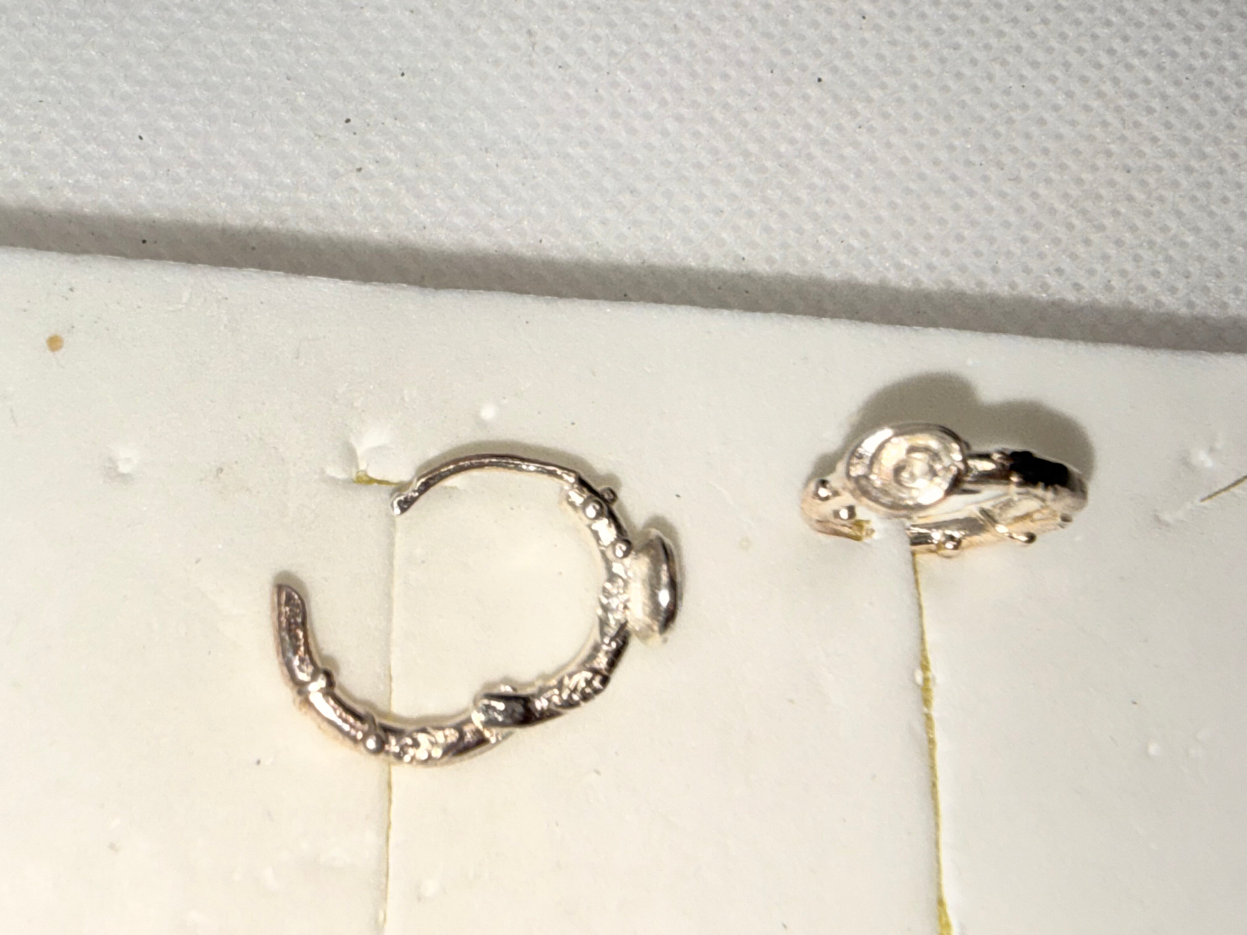 Metal Tone Swirl Spiral Small Drop Earrings