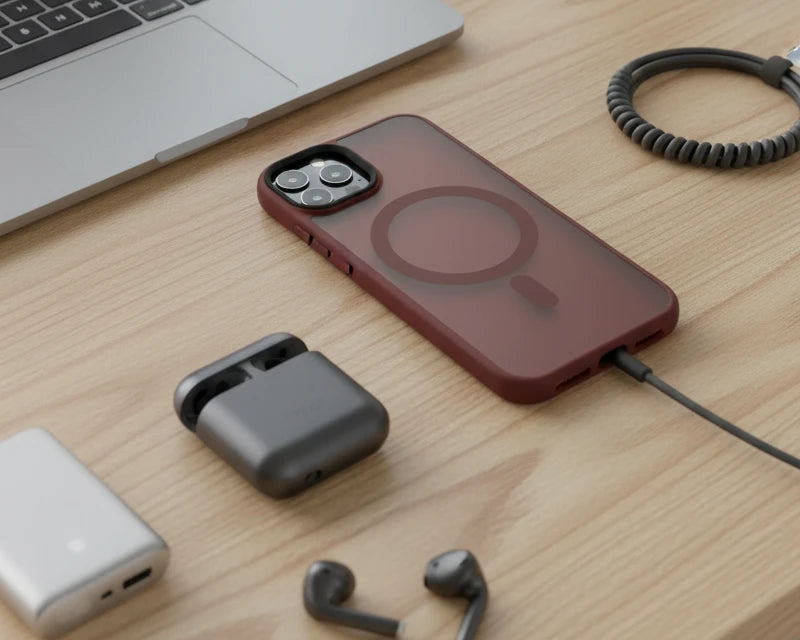 Magnetic Case For Magnetic Luxury Red Matte Protection Case Trust Media 365   iphone case  TRUST 365 Media