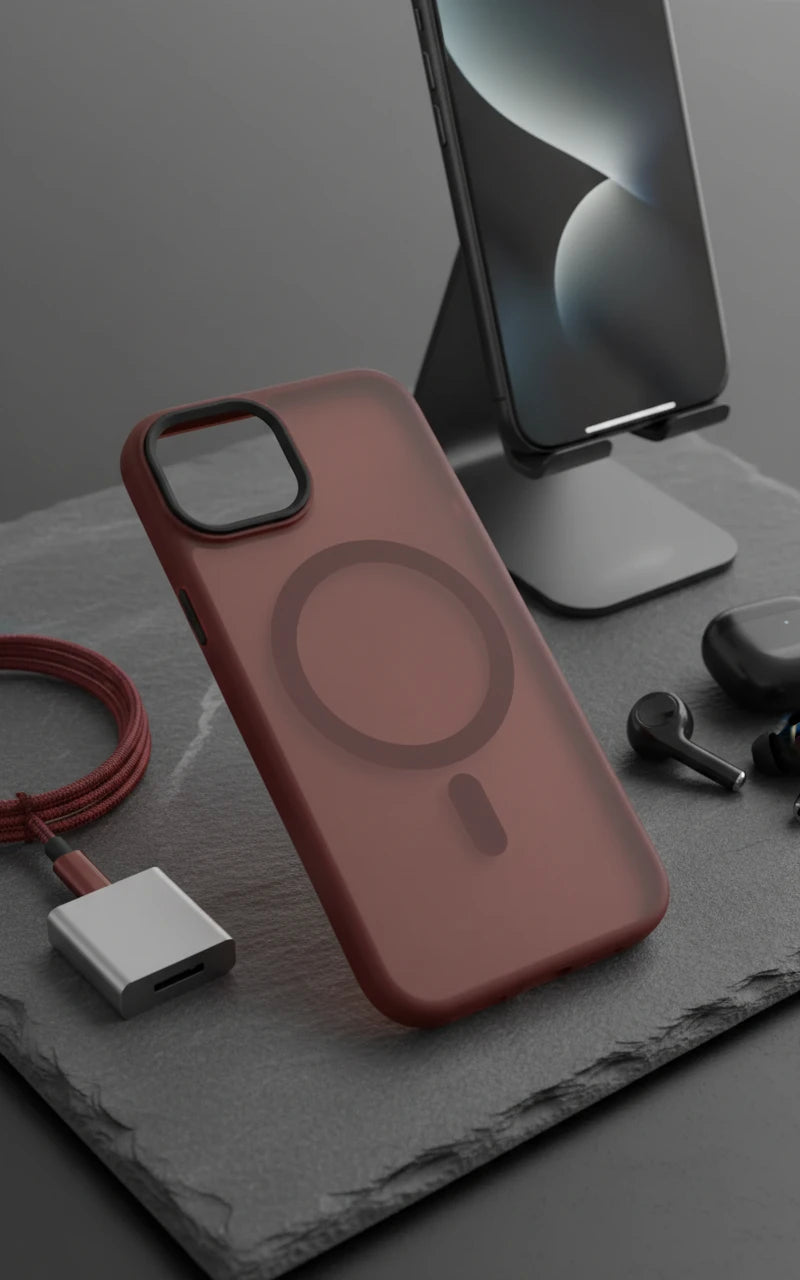 Magnetic Case For Magnetic Luxury Red Matte Protection Case Trust Media 365   iphone case  TRUST 365 Media
