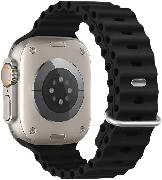 Ocean Silicone Sport Band For Apple Watch Ultra 2/Ultra Band 49mm 45mm 44mm 42mm for Men Women, Breathable Soft Waterproof Strap Generic