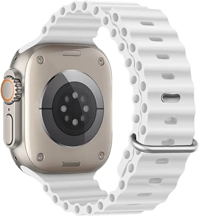 Ocean Silicone Sport Band For Apple Watch Ultra 2/Ultra Band 49mm 45mm 44mm 42mm for Men Women, Breathable Soft Waterproof Strap Generic