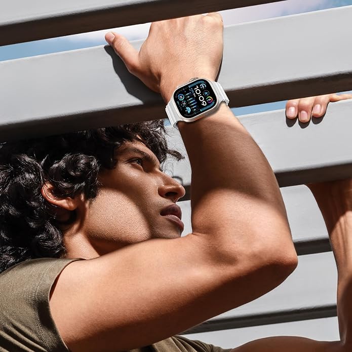 Ocean Silicone Sport Band For Apple Watch Ultra 2/Ultra Band 49mm 45mm 44mm 42mm for Men Women, Breathable Soft Waterproof Strap Trust Media 365   iwatch bands