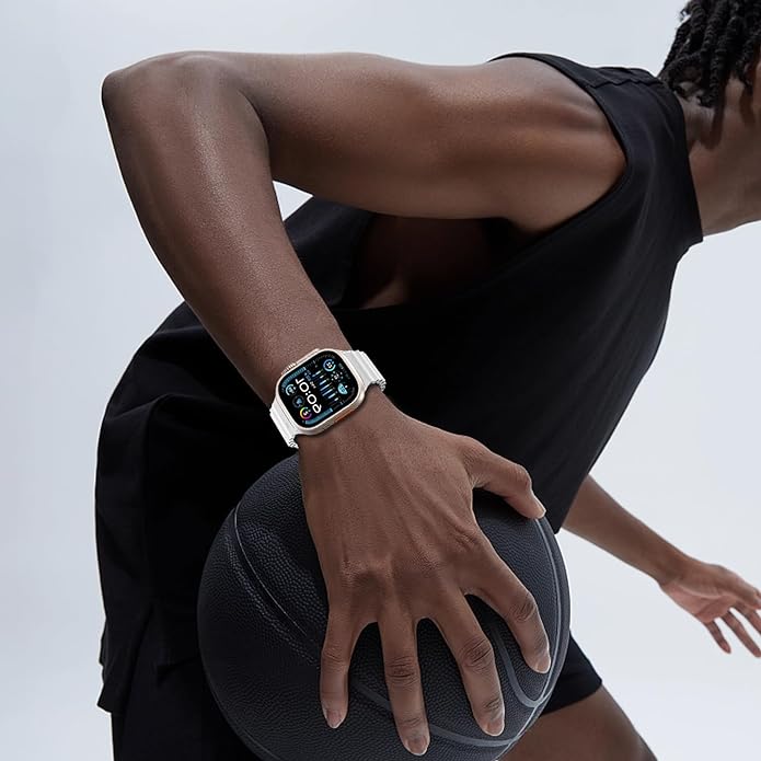 Ocean Silicone Sport Band For Apple Watch Ultra 2/Ultra Band 49mm 45mm 44mm 42mm for Men Women, Breathable Soft Waterproof Strap Trust Media 365   iwatch bands