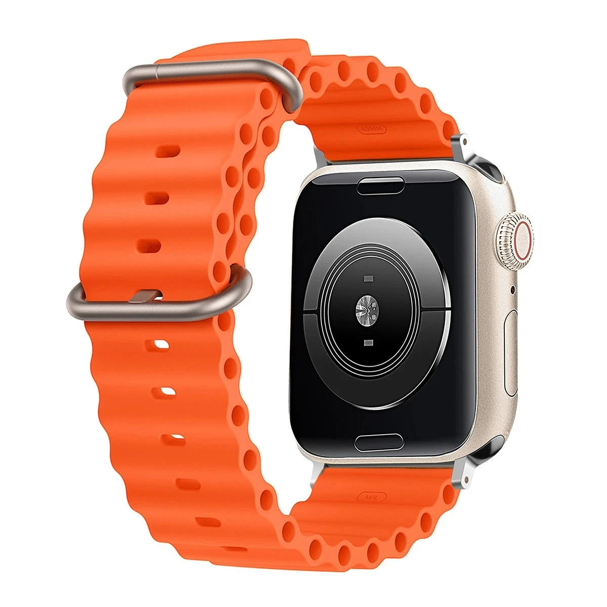 Ocean Silicone Sport Band For Apple Watch Ultra 2/Ultra Band 49mm 45mm 44mm 42mm for Men Women, Breathable Soft Waterproof Strap Trust Media 365  Orange / 38mm 40mm 41mm iwatch bands 14.99