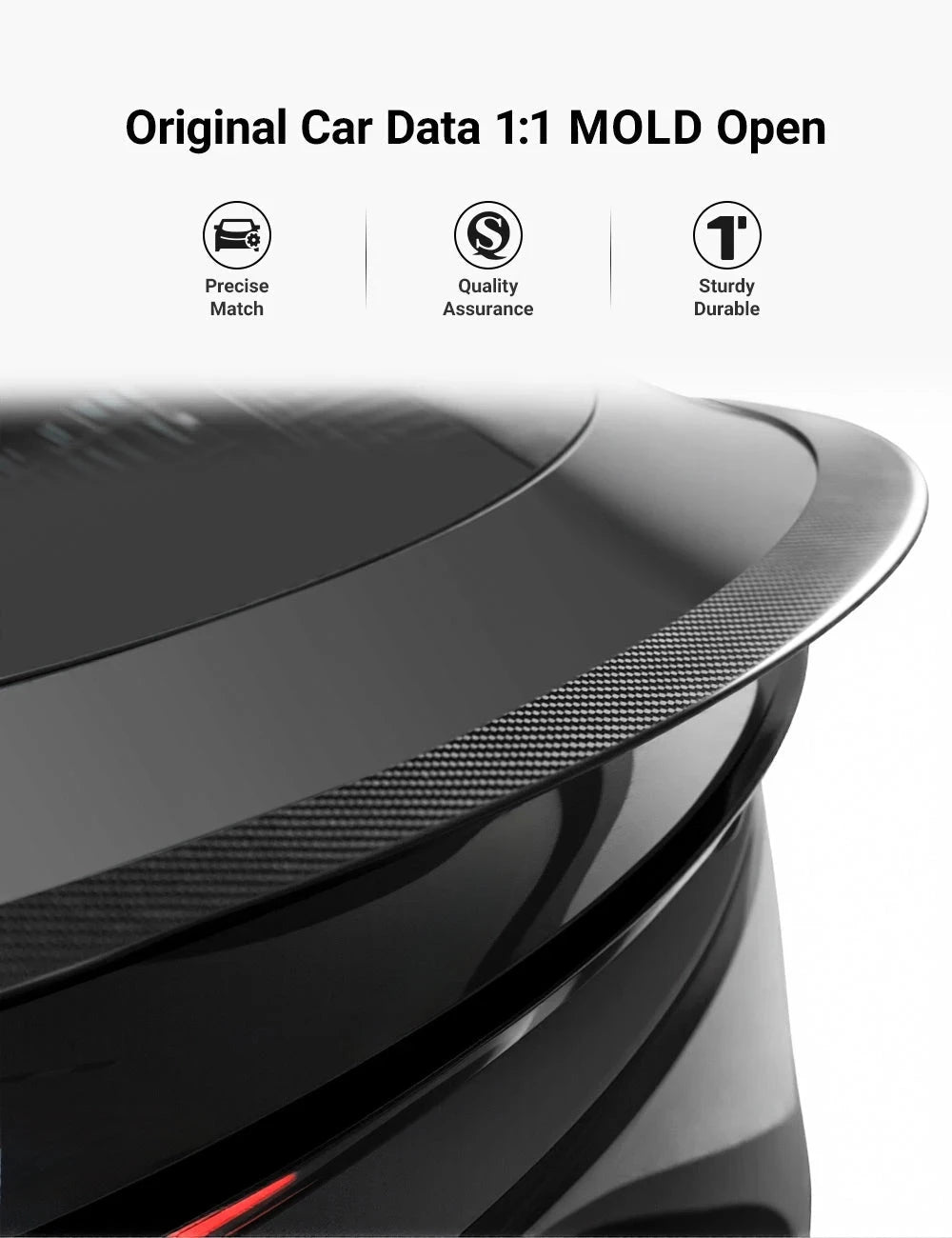 Performance Style Dry Carbon Fiber Spoiler for Tesla Model Y Juniper 2025+ Tesery Official Store   Carbon Fiber Spoiler  TRUST 365 Media