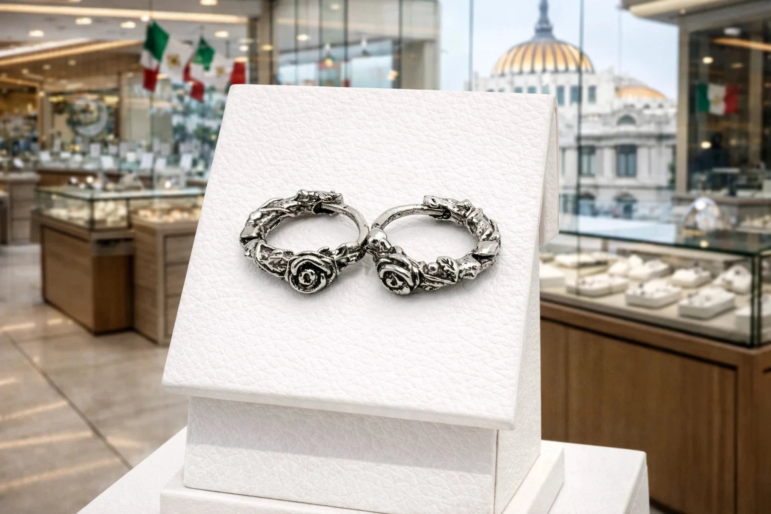 Retro earrings Retro Timbo Rose Hoop Earrings – Trendy 925 Sterling Silver Statement Trust Media 365   earring  TRUST 365 Media