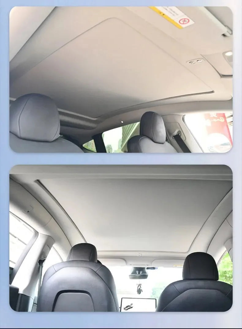 Aftermarket For Tesla Electric Sunshade for Model Y 2024 2023 2022 Integrated Car Sunroof Shade Retractable Sun Visor Interior Modificati Parts