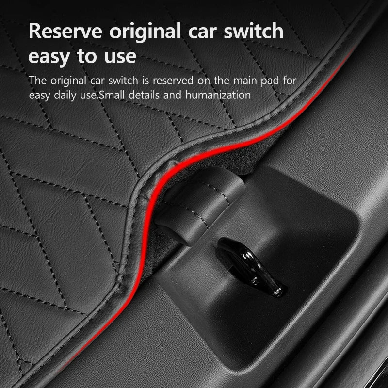 New Leather Trunk Mats Fully Surrounded Waterproof Cargo Liner for Tesla Model Y 3 Highland 2017 to 2023 2024 Trunk Accessories