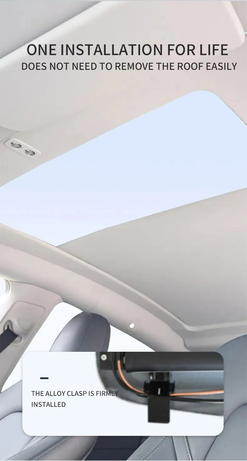 Aftermarket For Tesla Electric Sunshade for Model Y 2024 2023 2022 Integrated Car Sunroof Shade Retractable Sun Visor Interior Modificati Parts