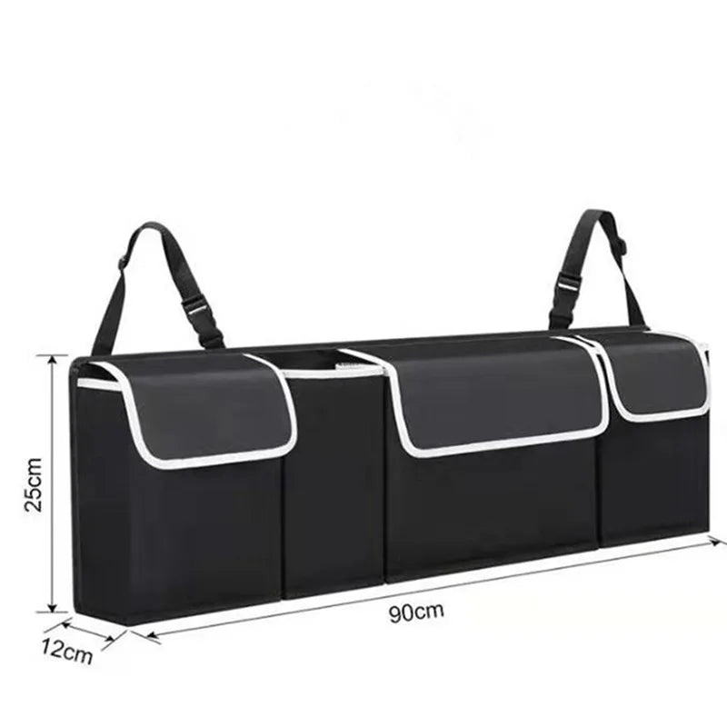 Adjustable Car Trunk Organizer Backseat Storage Bag High Capacity Multi-use Oxford Car Seat Back Organizers Automobile Interior