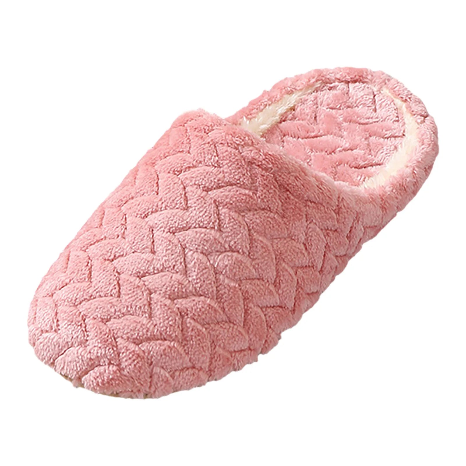 Women Winter Home Fur Slippers Cartoon Cat Non-Slip Soft Warm House Indoor Bedroom Men Couples Memory Foam Floor Shoes