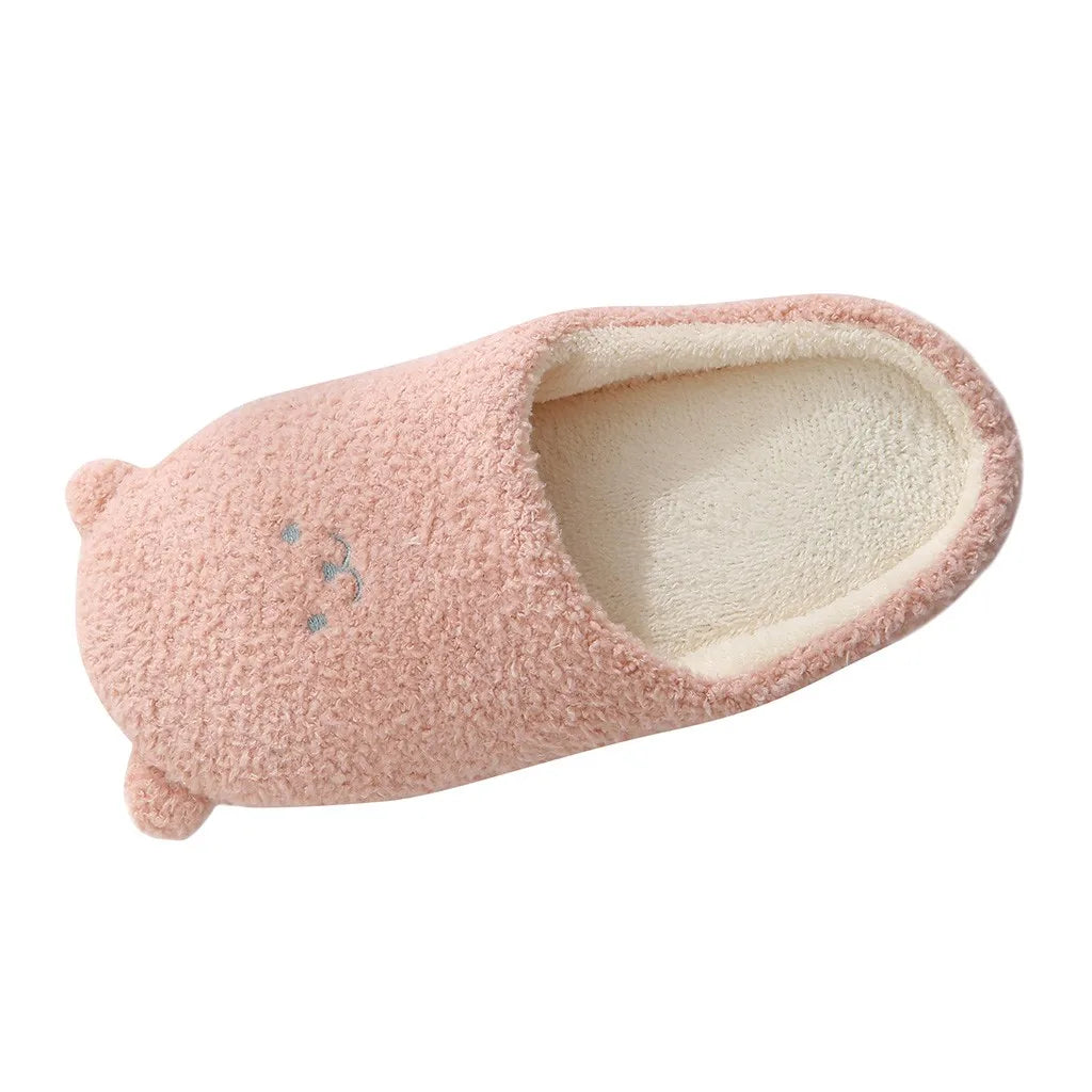 Cute Bear Women Furry Slippers Winter Autumn Spring Indoor Casual Snow Slippers Leisure Women House Comfortable Slippers