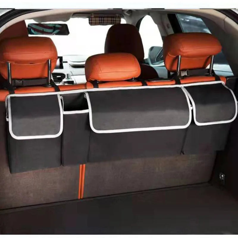 Adjustable Car Trunk Organizer Backseat Storage Bag High Capacity Multi-use Oxford Car Seat Back Organizers Automobile Interior