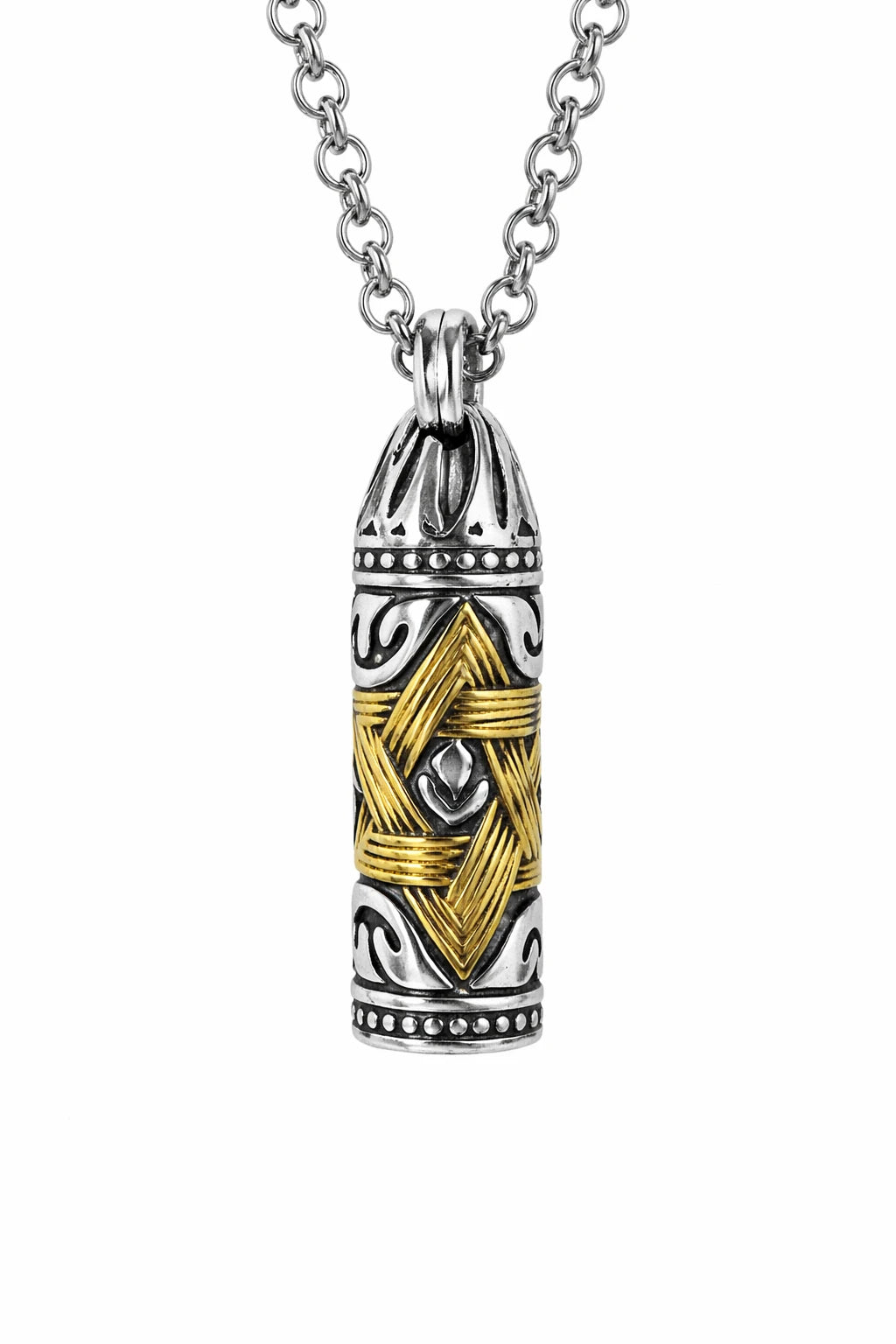 Star of David necklace Mens 6 Point Star of David Hexagram Necklace With Pendant Stainless Steel Trust Media 365   Jewlery  TRUST 365 Media