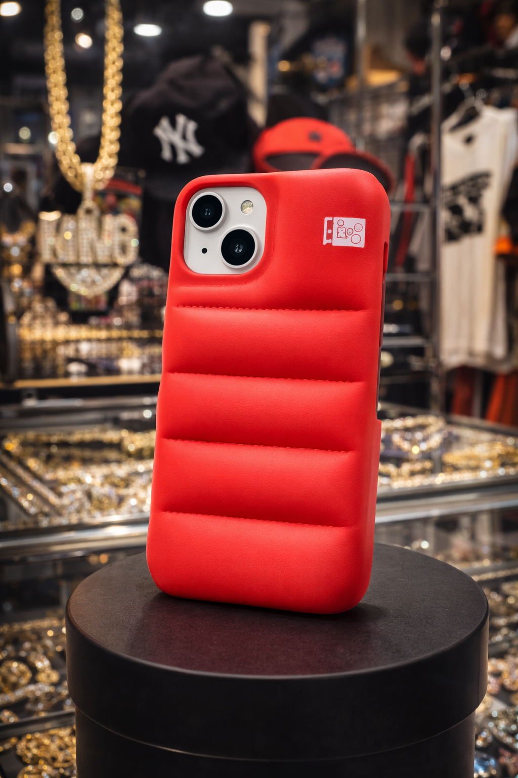 Stylish phone cases For Fashion Brand Down Jacket Phone Case For iPhone Red Phone Case Collection Trust Media 365   iphone case  TRUST 365 Media