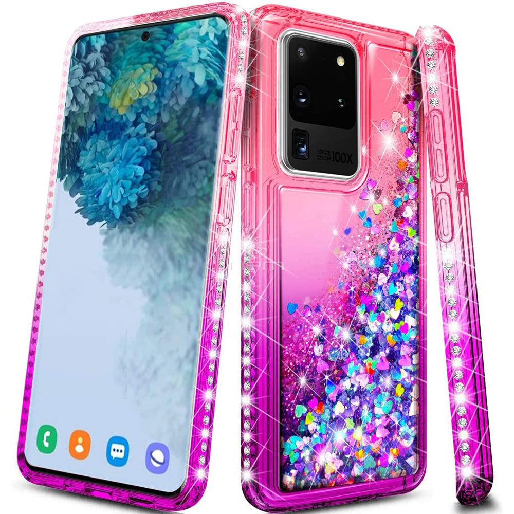 For Samsung S11 Plus S20 Ultra 6.9 Liquid Glitter