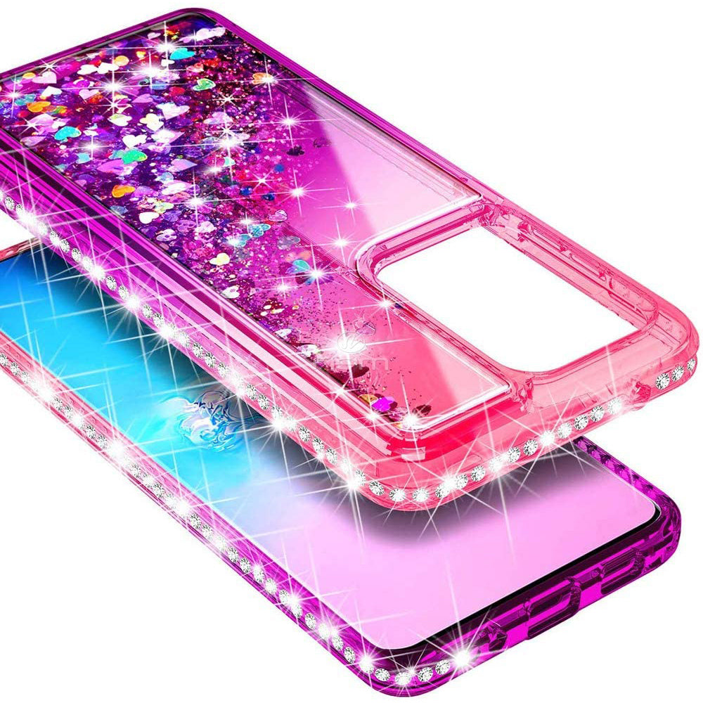 For Samsung S11 Plus S20 Ultra 6.9 Liquid Glitter