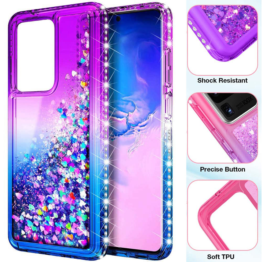 For Samsung S11 Plus S20 Ultra 6.9 Liquid Glitter