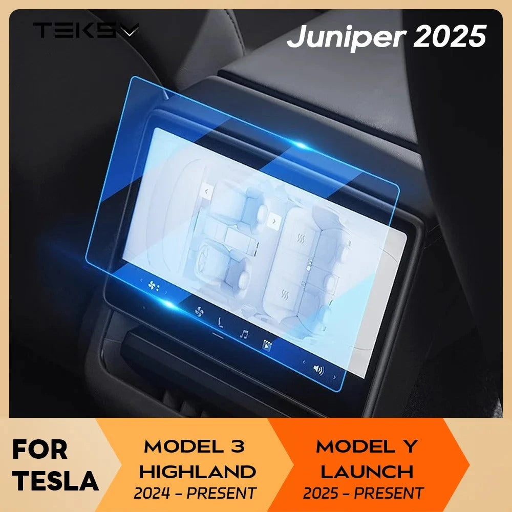 Tempered Glass Film Protector for New Tesla Model 3 Highland 2024 Model Y Launch Juniper 2025 Center Control Touch Screen TRUST 365 Media    tesla window sunscreen protector
