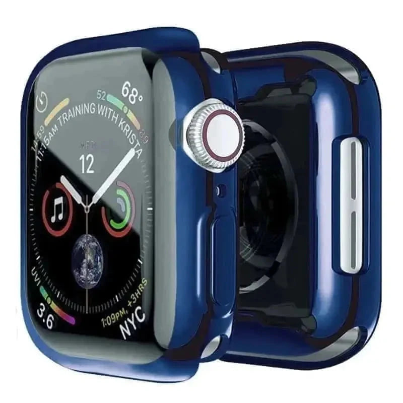 Watch cover For Apple Watch Case iwatch Rubber Wearable Smart Watch Protection Dark Blue Trust Media 365   iwatch screen protector  TRUST 365 Media