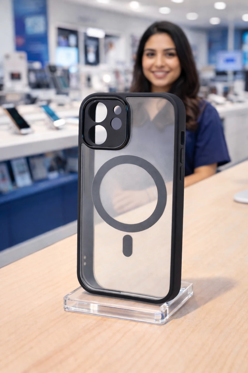 Wireless Charge Phone Case Generic Luxury Clear Magnetic Wireless Charge Phone Case for 11 12 13 14 15 Pro MAX Plus Shockproof Soft Bumper Cover, Black Trust Media 365   iphone case  TRUST 365 Media