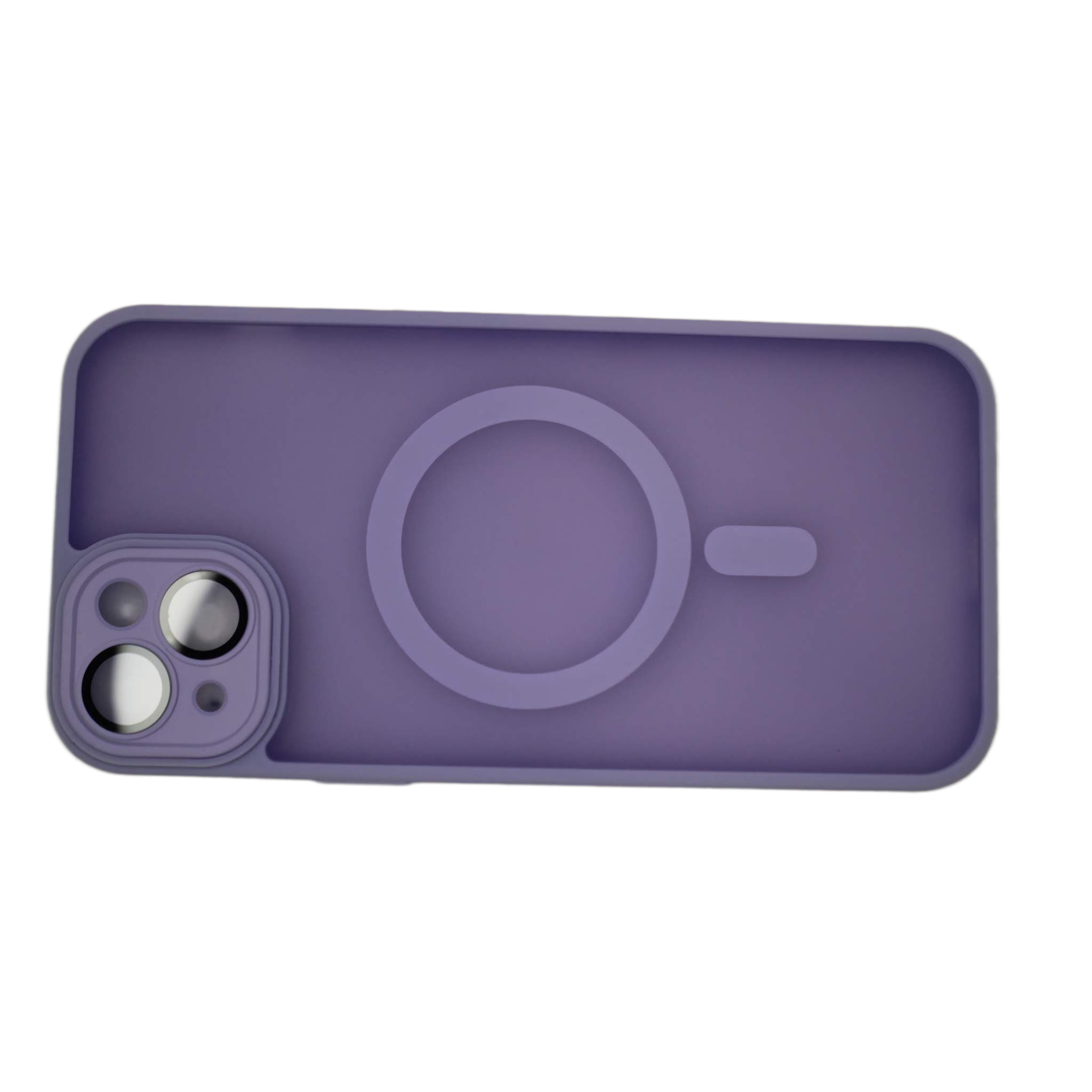 For Magsafe Matte Magnetic Wireless Charging Case For iPhone Shockproof Lens Protection Cover Light Purple