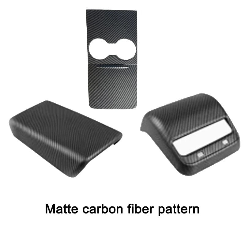 Carbon Fiber ABS Rear Air Vent Outlet Cover Trim for Tesla for Model 3 Y 2017-2023 Car Accessories JOJMIDO (Color : Carbon Fiber)