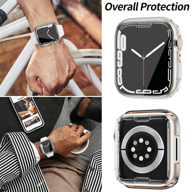 For Screen Protector For Apple Watch Case iwatch Rubber Wearable Smart Watch Protection Blue