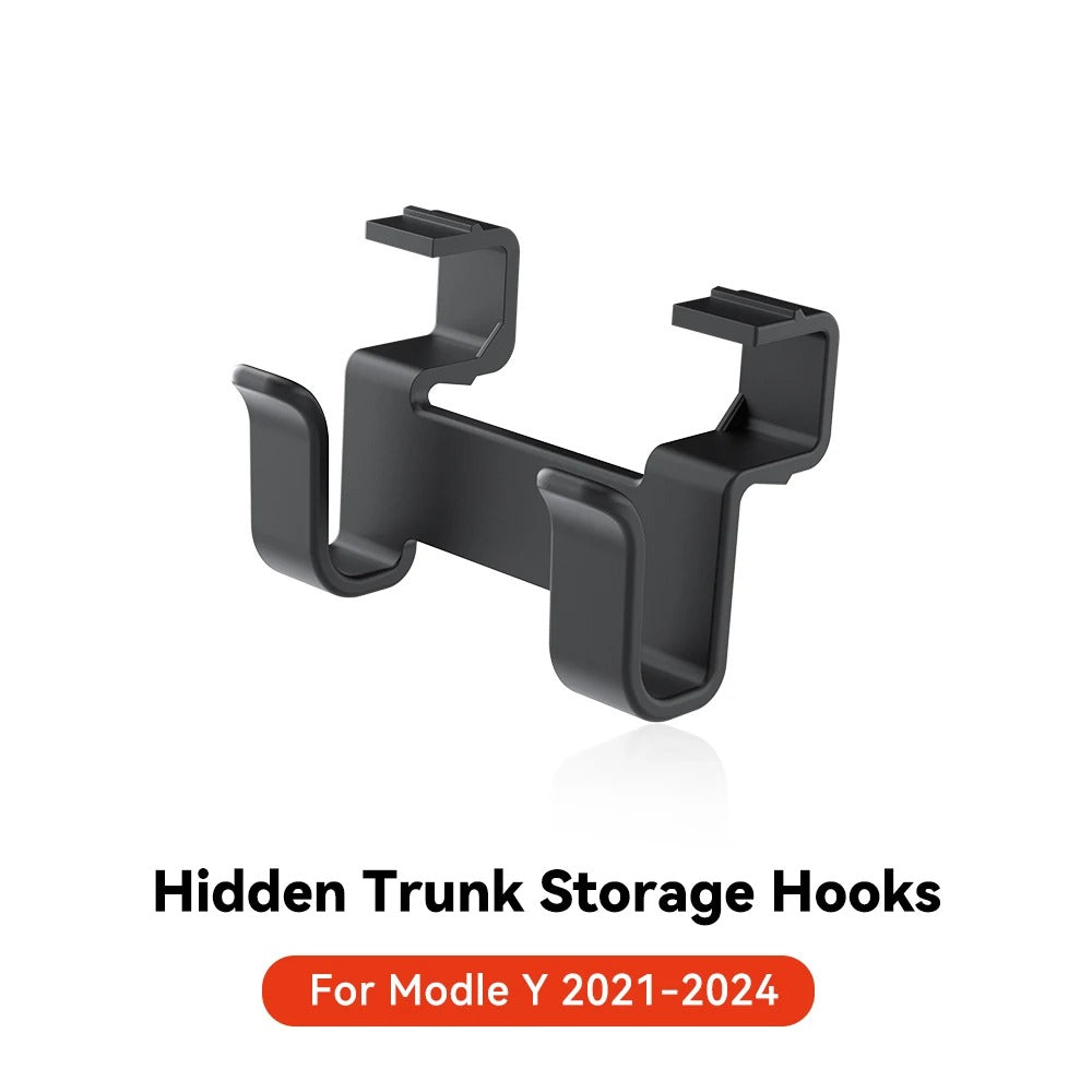 For Tesla Model Y 2021-2024 Rear Trunk Hook Seat Button for Shopping Bag Holder Umbrella Hanger Storage Car Interior