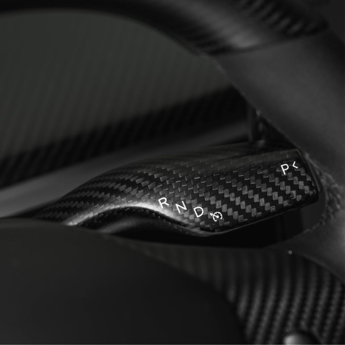 TESERY Model 3 / Y Stalks Turn Signal Cover - Dry Carbon Fiber Interior Mods Tesery Official Store  Model 3 2017-2023.10 & Model Y / Matte Carbon Fibe