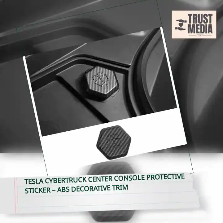 Tesla Cybertruck Center Console Protective Sticker &ndash; ABS Decorative Trim by@Outfy