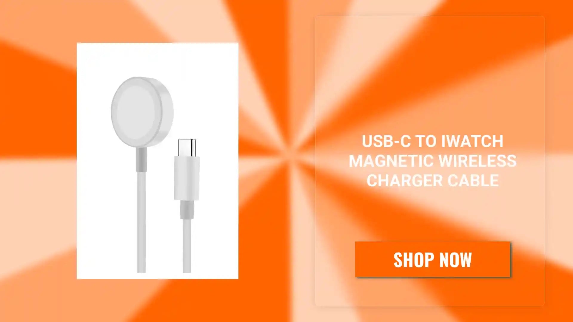 USB-C to iWatch Magnetic Wireless Charger cable by@Outfy
