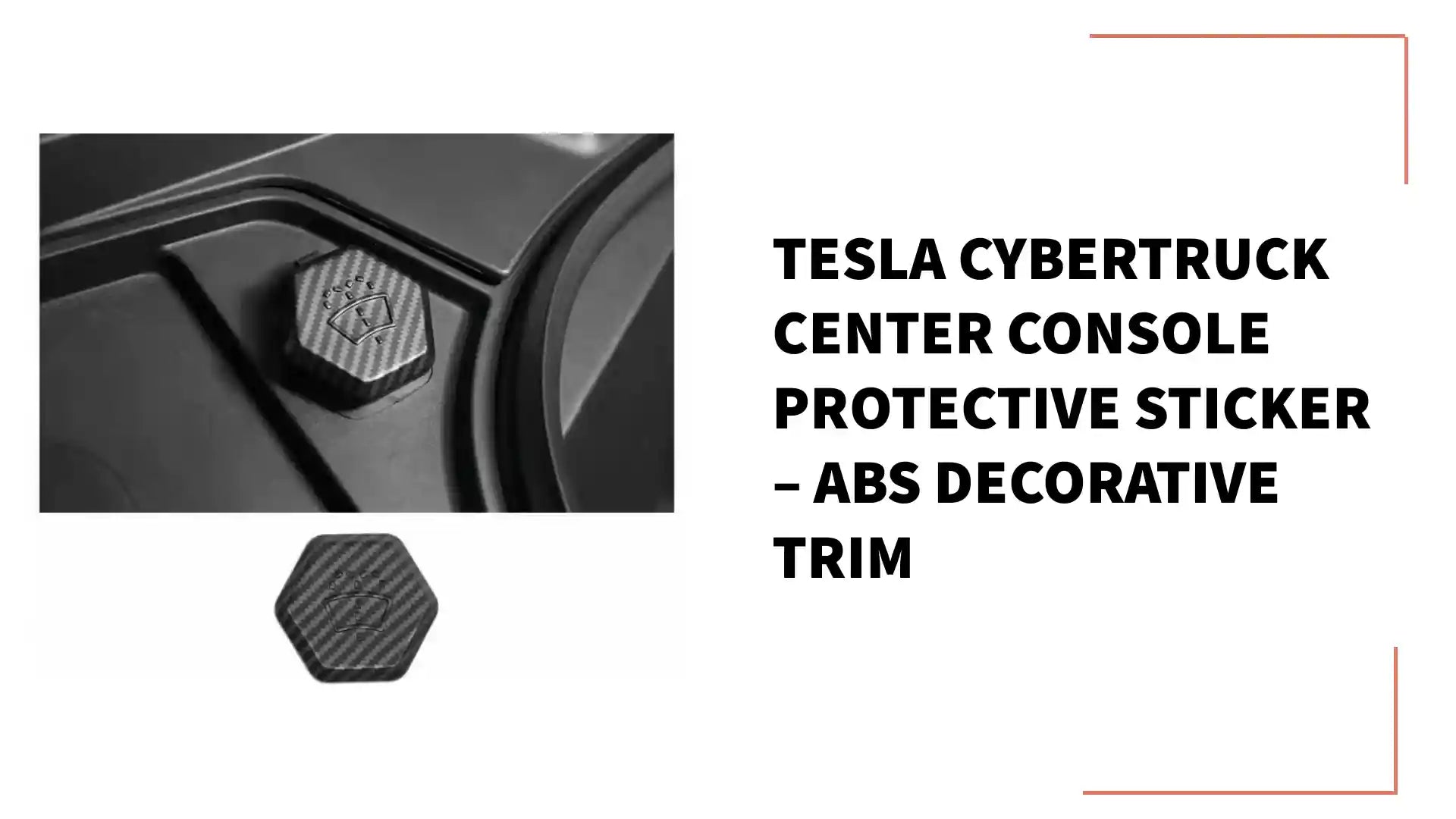 Tesla Cybertruck Center Console Protective Sticker &ndash; ABS Decorative Trim by@Outfy