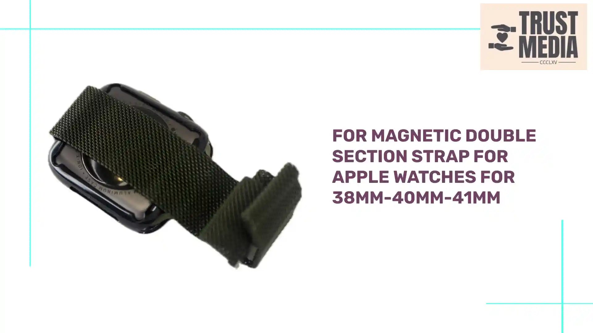 For Magnetic Double Section Strap for Apple Watches For 38mm-40mm-41mm by@Outfy