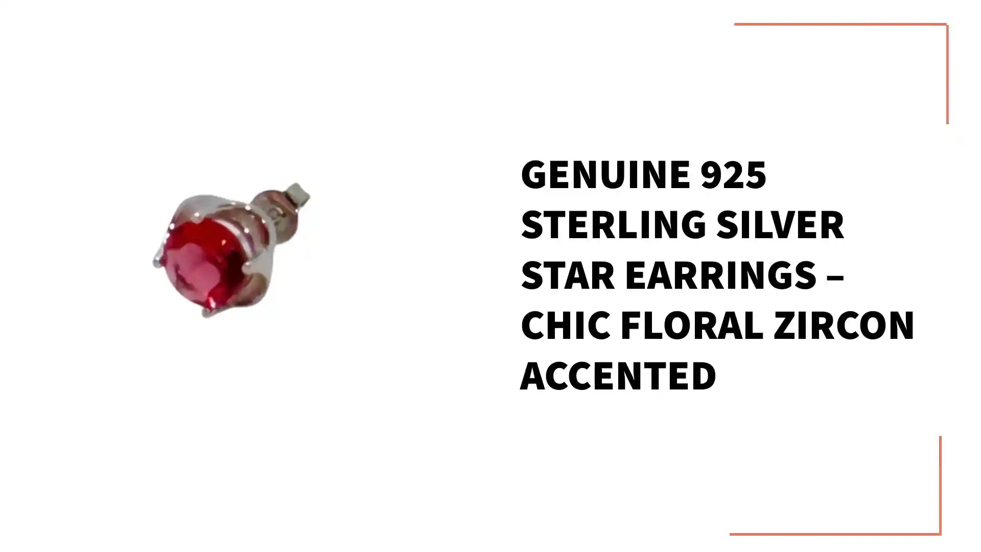 Genuine 925 Sterling Silver Star Earrings &ndash; Chic Floral Zircon Accented by@Outfy