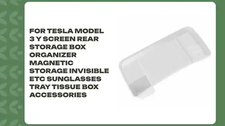 For Tesla Model 3 Y Screen Rear Storage Box Organizer Magnetic Storage Invisible ETC Sunglasses Tray Tissue Box Accessories by@Outfy