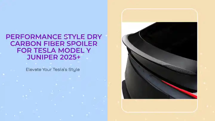 Performance Style Dry Carbon Fiber Spoiler for Tesla Model Y Juniper 2025+ by@Outfy