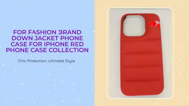 For Fashion Brand Down Jacket Phone Case For iPhone Red Phone Case Collection by@Outfy