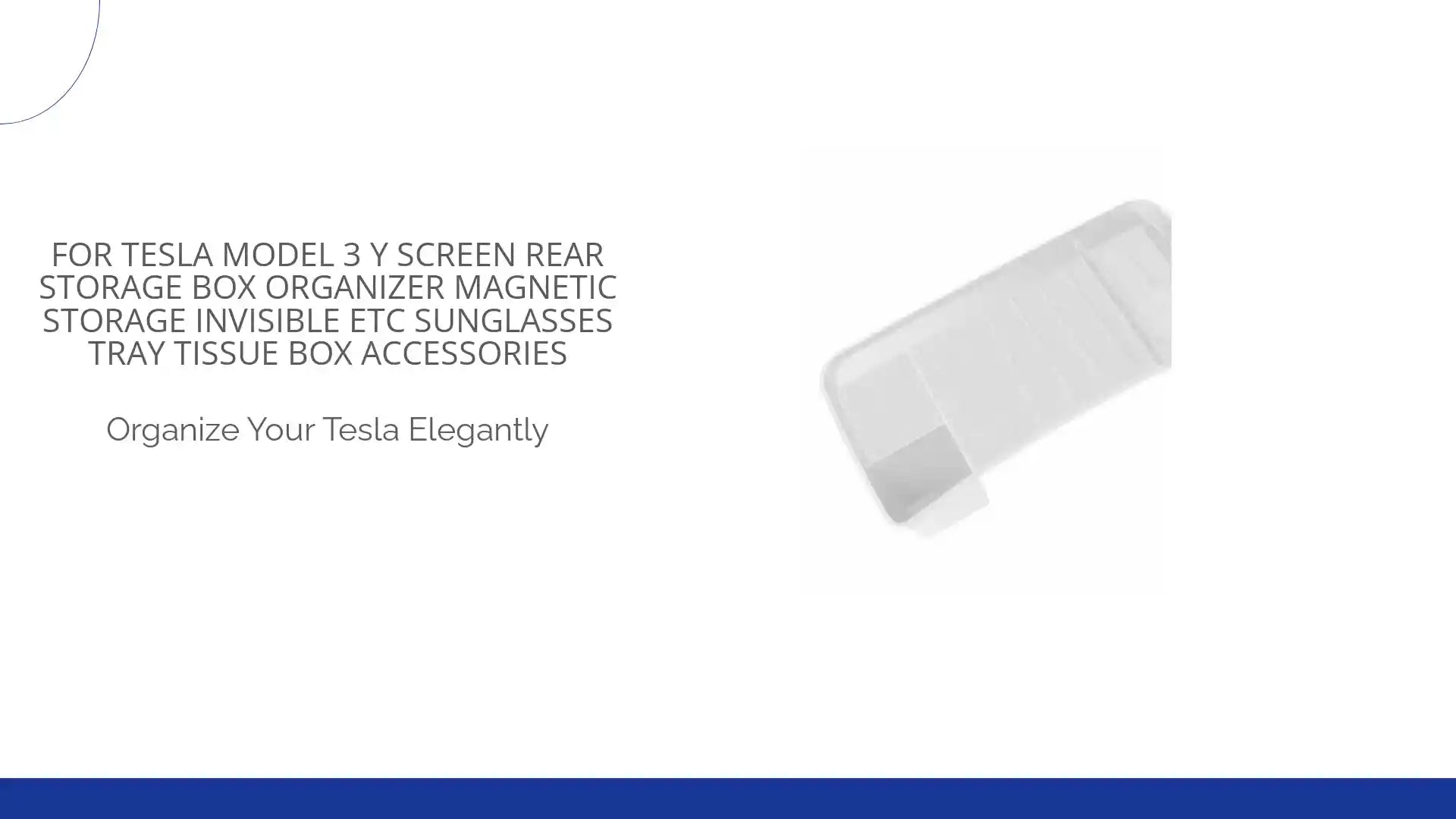 For Tesla Model 3 Y Screen Rear Storage Box Organizer Magnetic Storage Invisible ETC Sunglasses Tray Tissue Box Accessories by@Outfy