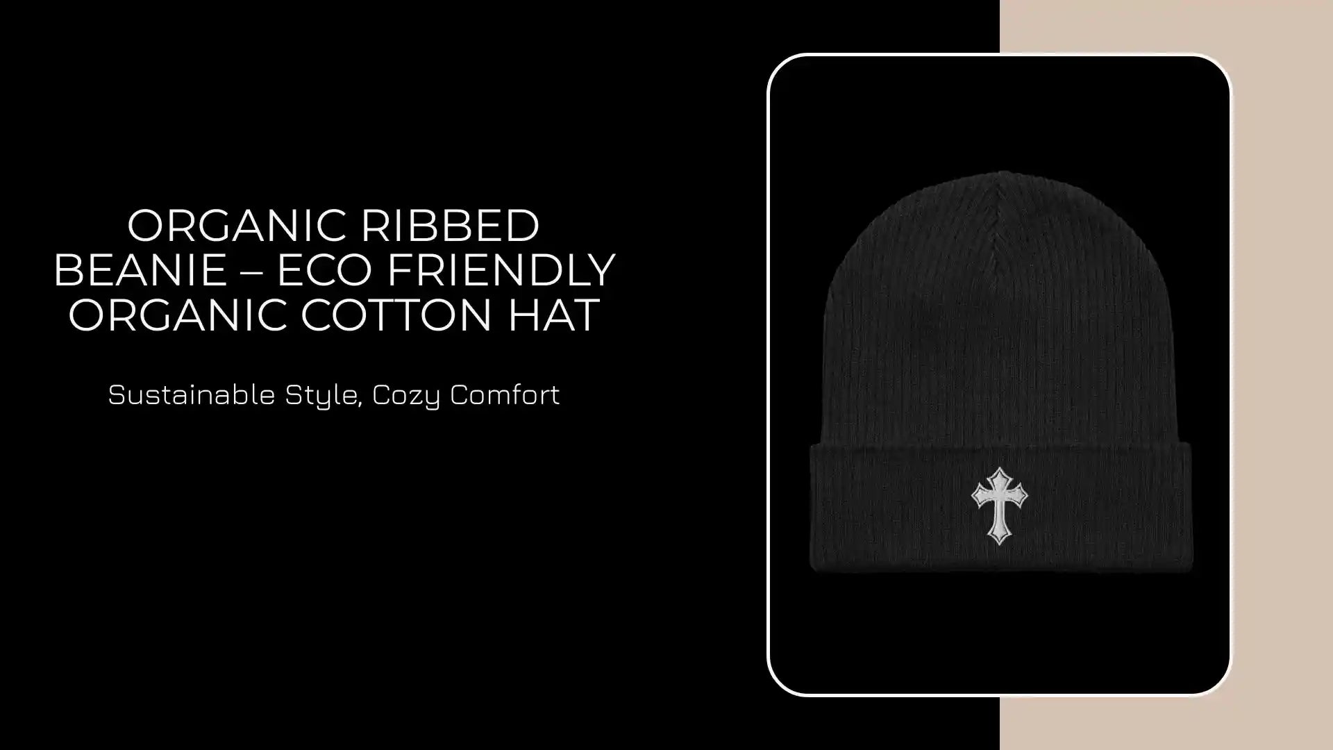 Organic Ribbed Beanie &ndash; Eco Friendly Organic Cotton Hat by@Outfy