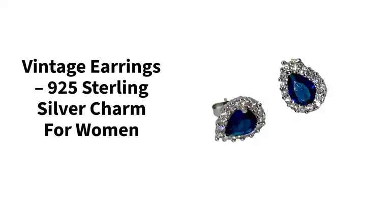 Vintage Earrings &ndash; 925 Sterling Silver Charm for Women by@Outfy